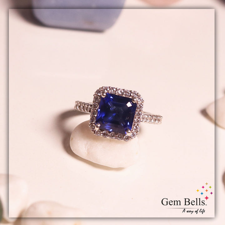 Asscher Ring (Blue)