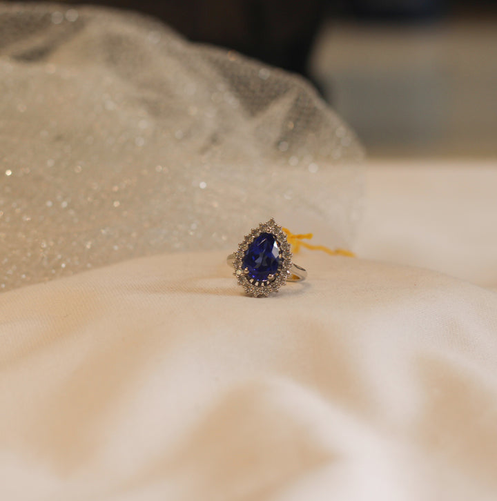 The Blue Pear Ring