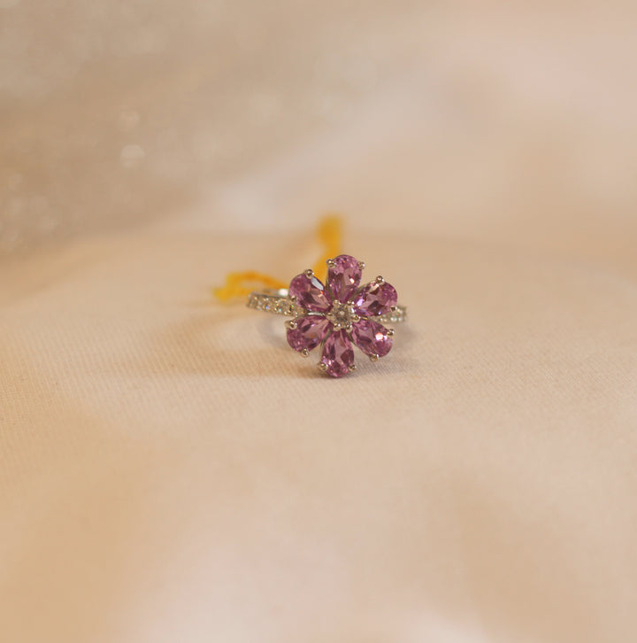 The Six Petal Pink Ring
