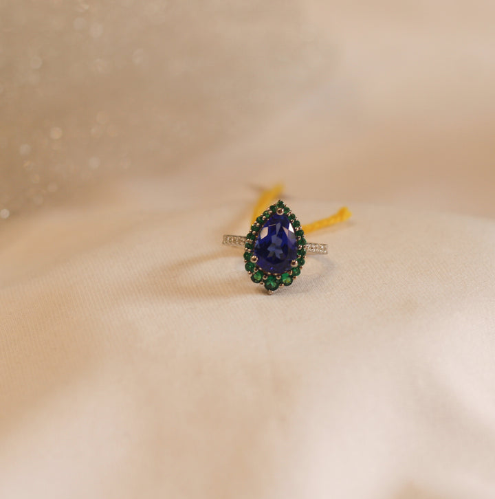 The Blue Pear Ring