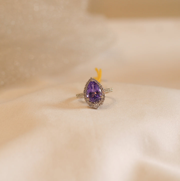 The Purple Pear Ring