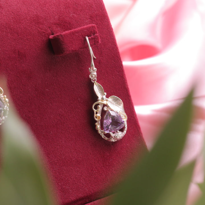 showcasing Kaizi Amethyst Earrings