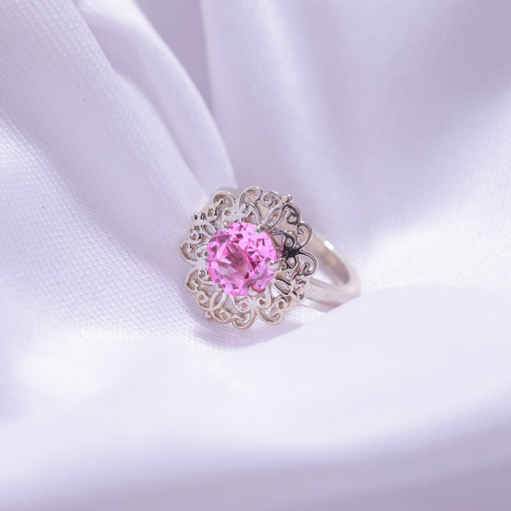 Pink Floral Ring