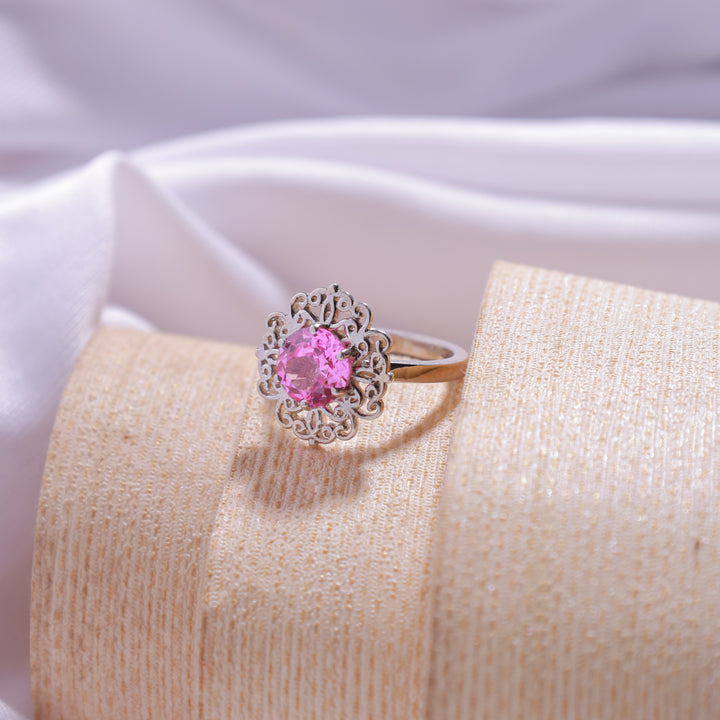 Pink Floral Ring