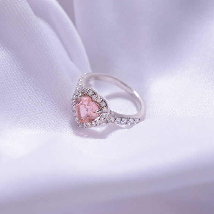 Peach Heart Ring