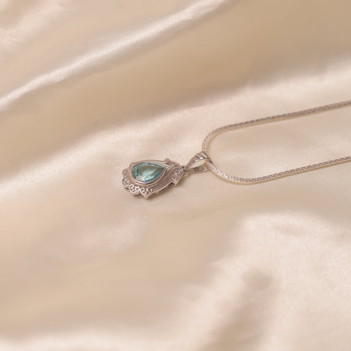 Teardrop Pendant (Aqua Blue)