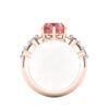 Gem Bells Delicate Silver Ring Studded With Gemstone And Swarovski Diamonds